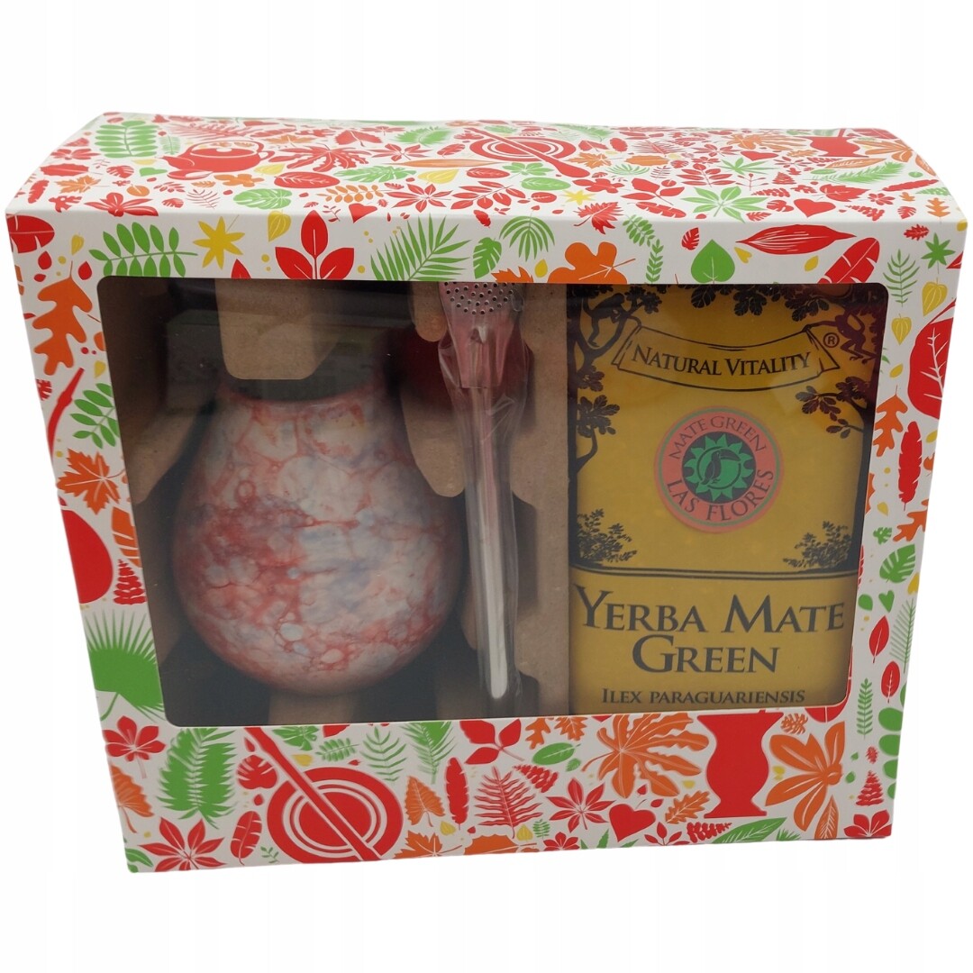 Vánoční sada Yerba Mate Las Flores Matero Caleidoscope Bombilla Liza