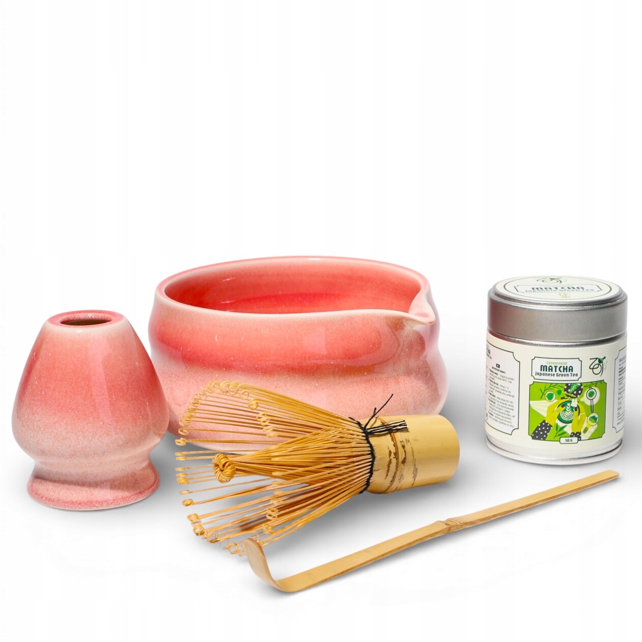 Tradiční sada pro japonskou obřadní matchu 50g Bambusové doplňky