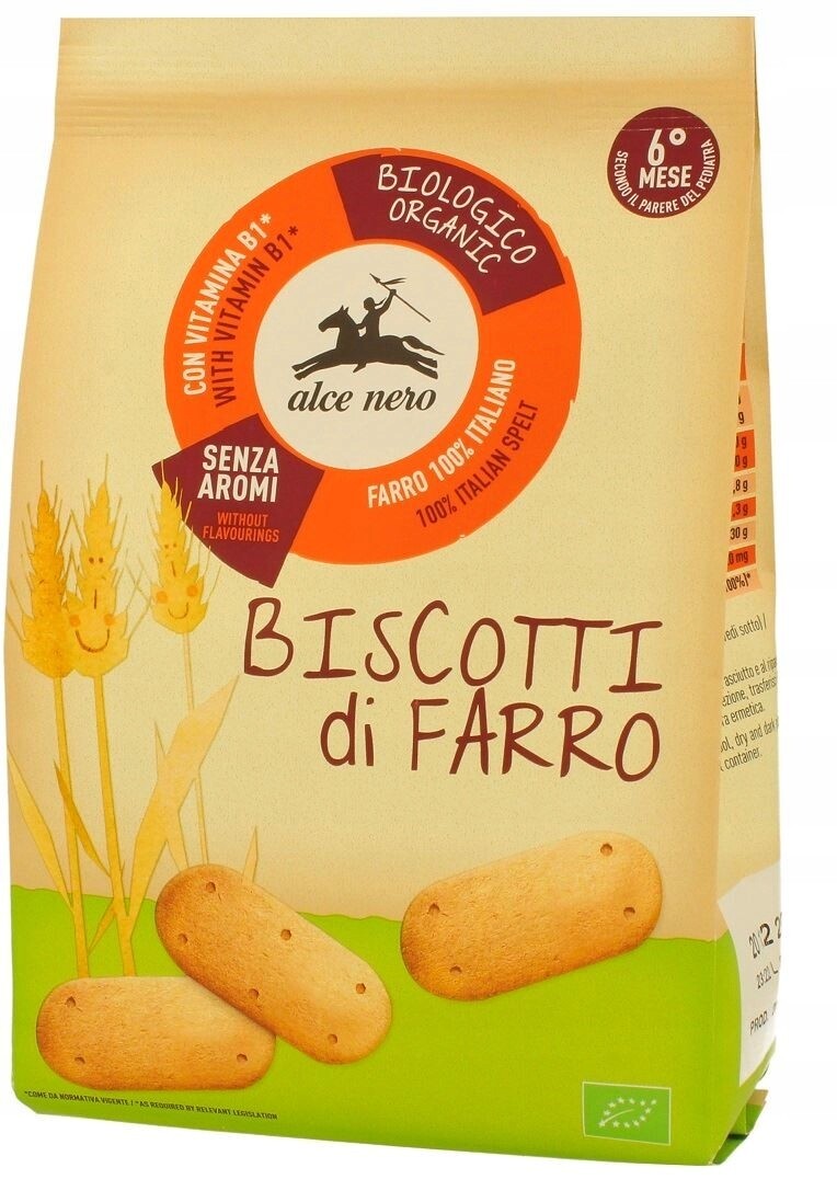 Alce Nero Špaldové sušenky s vitamínem B1 Bio 250 g