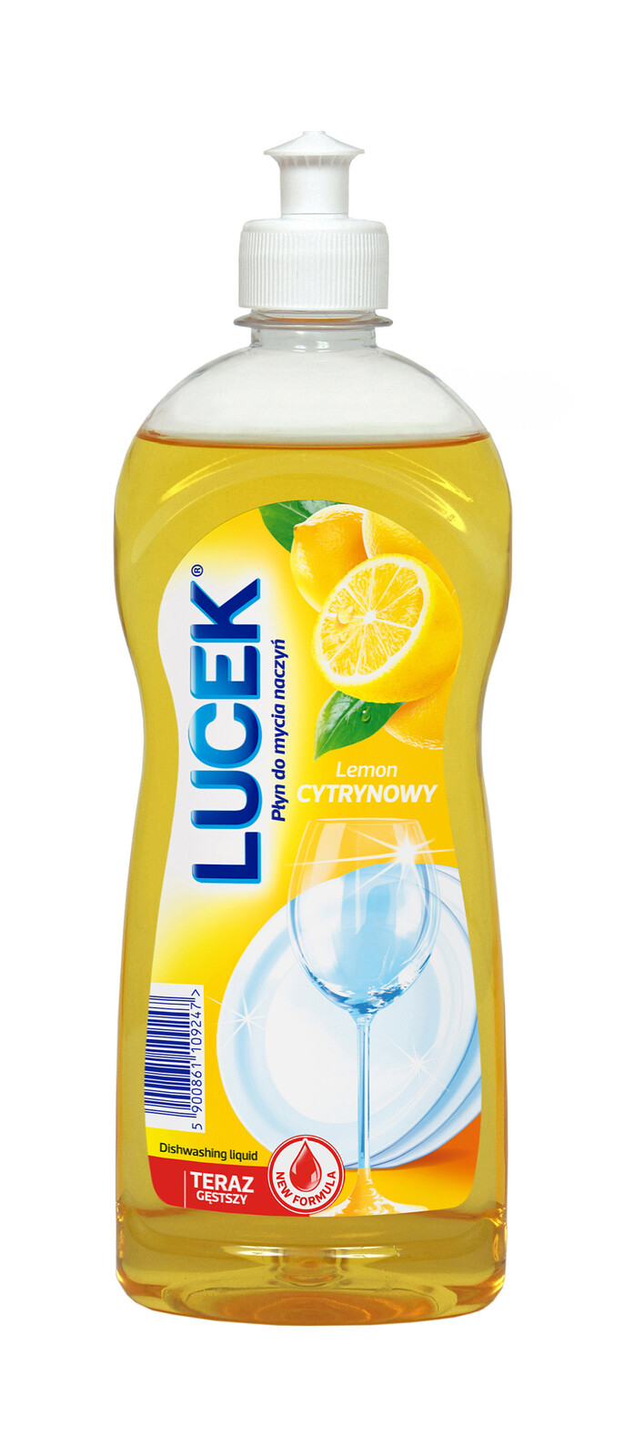 13X Lucek, Tekutý prostředek na mytí nádobí, citron, 500 ml