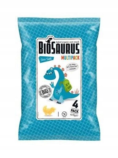 7 x Biosaurus Kukuřičné křupky Dinosauři s mořskou solí bezlepkové Bio