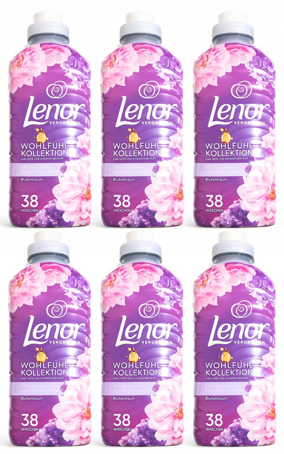 6 x Lenor Tekutá aviváž Blütentraum 38 praní 950 ml