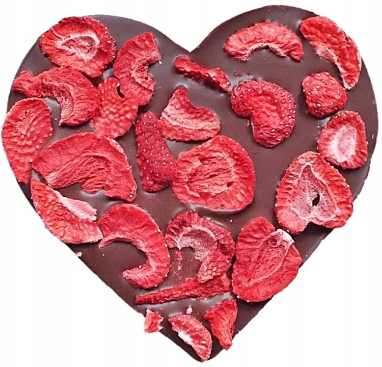 2x Santini Čokoláda s jahodami a bez cukru Srdce 80 g