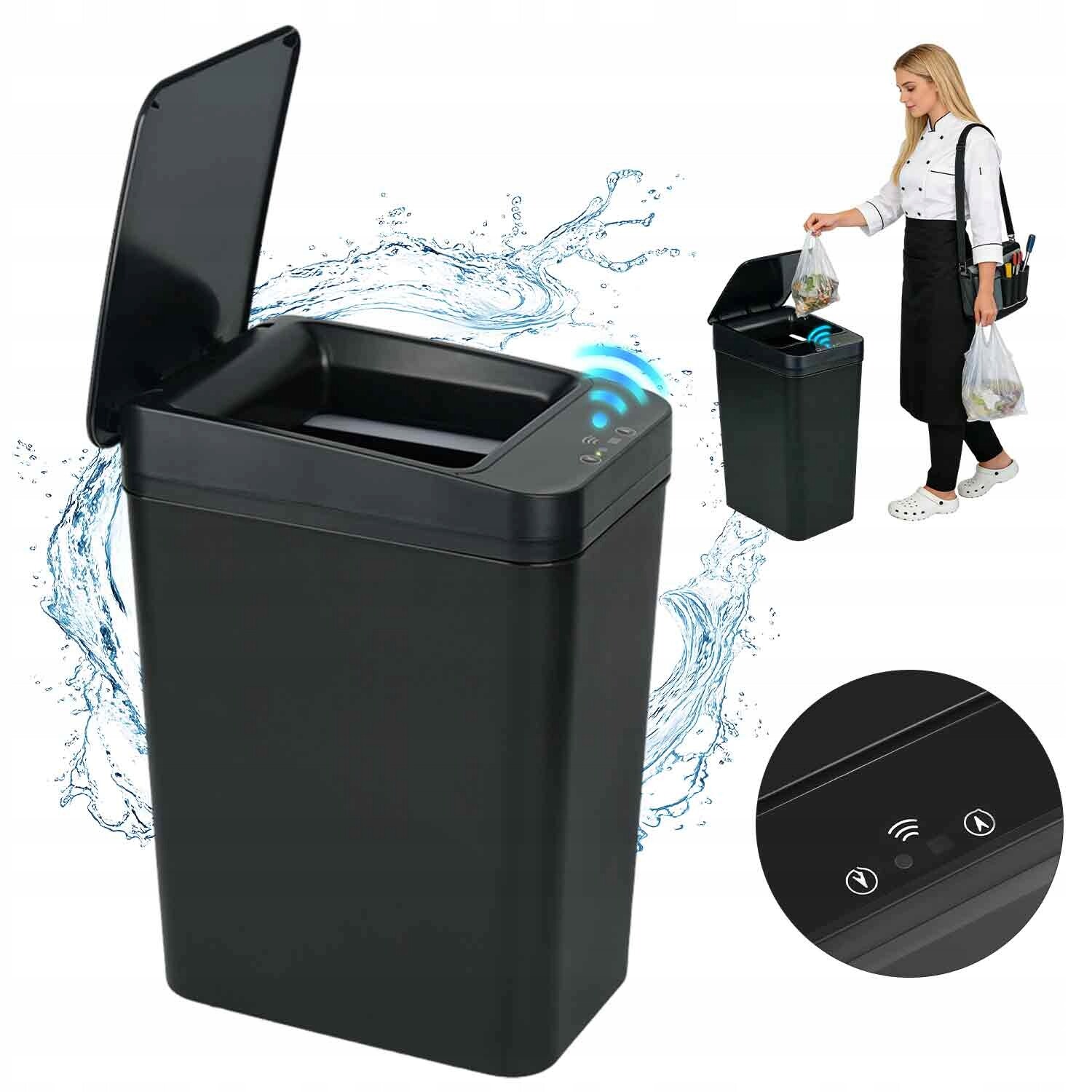 odpadkový koš s pohybovým senzorem 12 l, automatický do koupelny