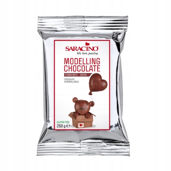 3x Saracino Čokoláda plastická hnědá dark 250 g