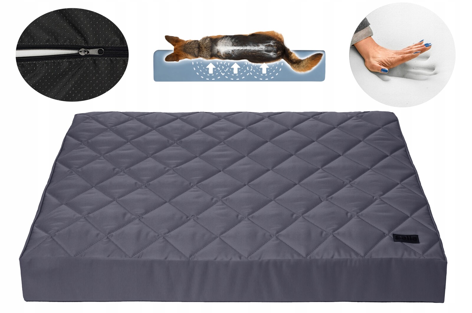 Pelíšek pro psa Voděodolné pěnová matrace se zipem 70x50