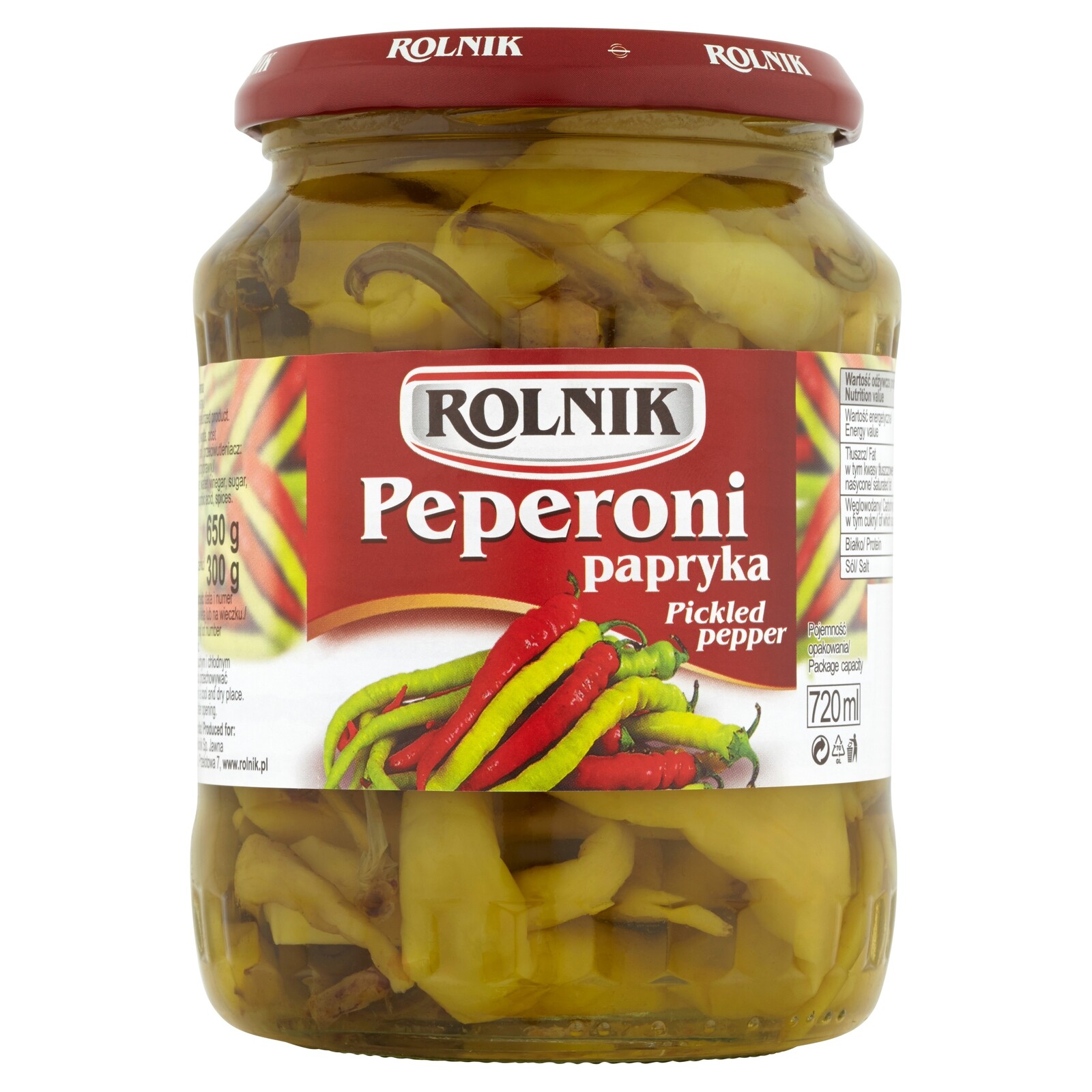 Rolnik Paprika peperoni 650 g