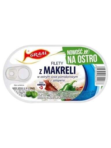 5 x Graal Filé z makrely v pálivé rajčatové omáčce s jalapeno 170 g