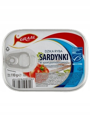 8 x Graal Sardinky v rajčatové omáčce 110 g