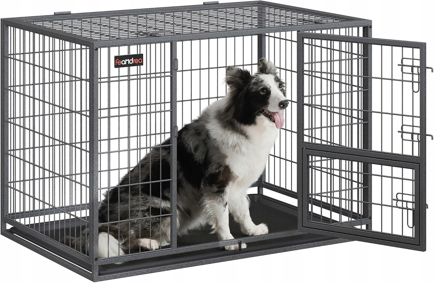 Klec pro psa Feandrea 107 cm 2 dveře kovová