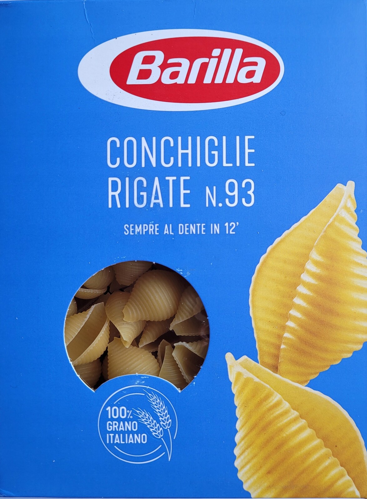 9X Těstoviny Conchiglie Rigate č. 93 Barilla