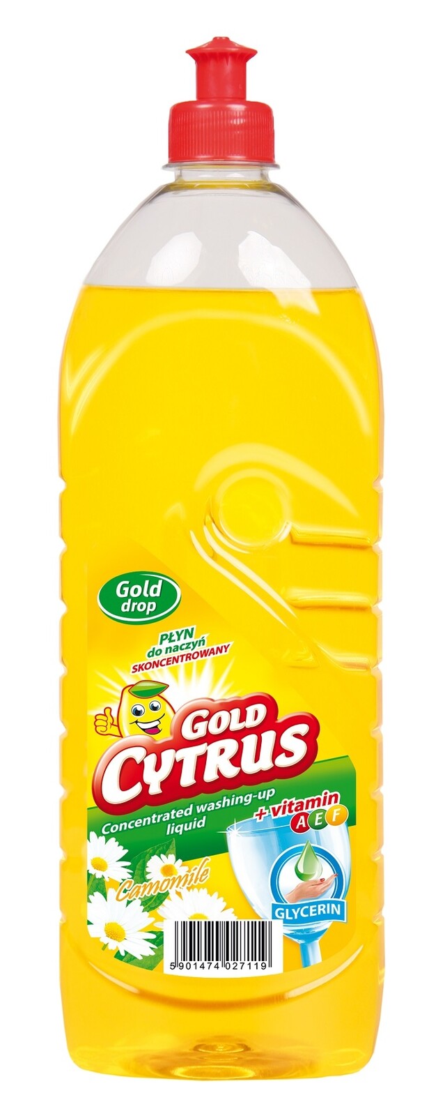 10X Gold Cytrus Tekutý prostředek na mytí nádobí 1L Heřmánek