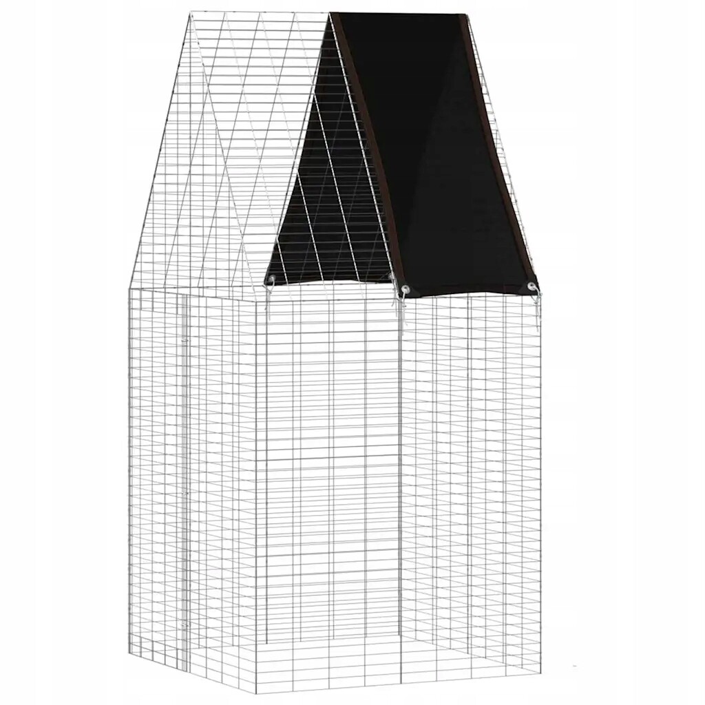Klec pro králíky Stříbrná 100 x 100 x 210 cm Pozinkovaná ocel