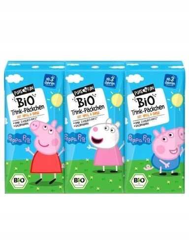 5x Nápoj jablko-hruška Bio 3 x 200 ml prasátko Pepa