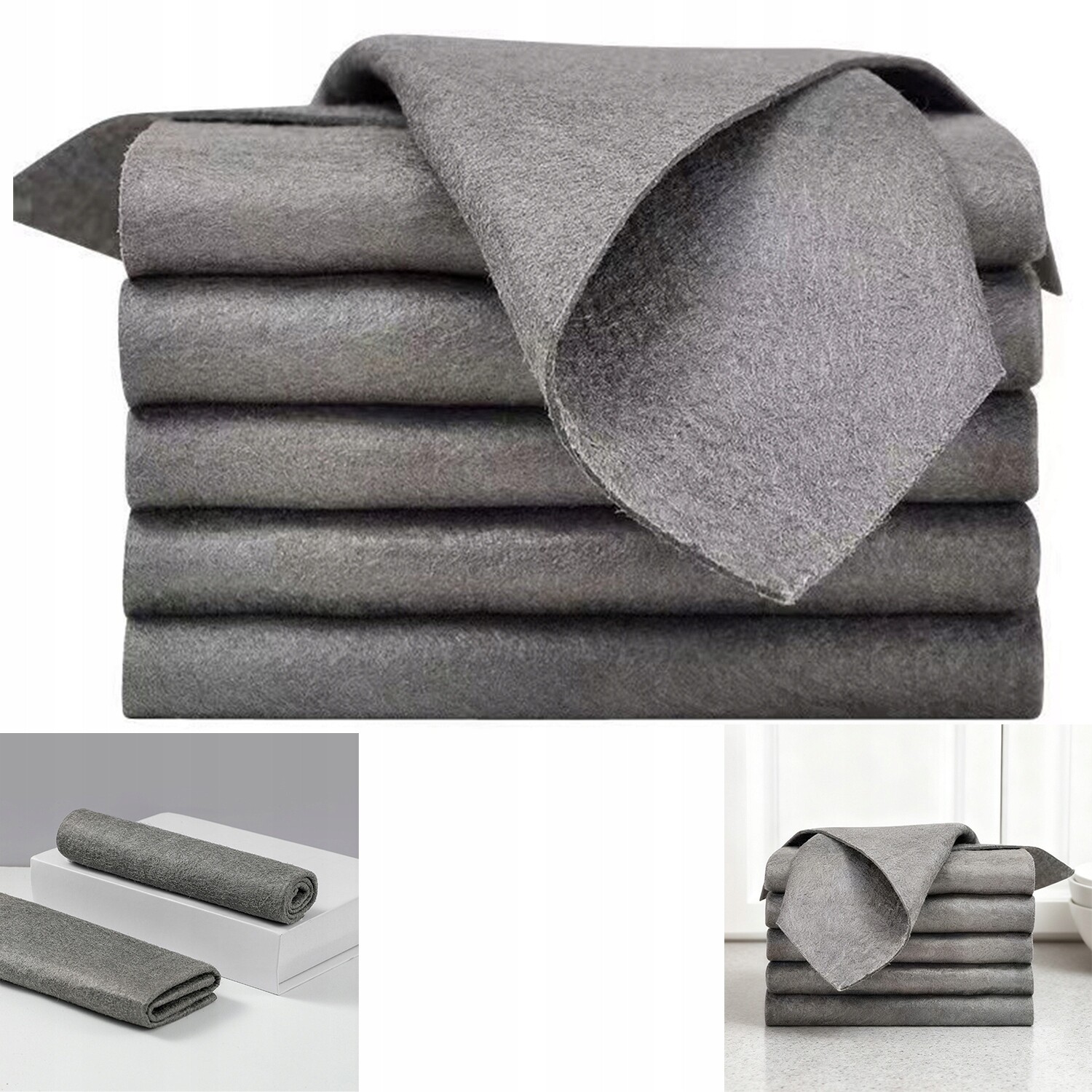 5 x Magické Utěrky Na Mytí Skel Oken Bez Šmouh 30x40 cm