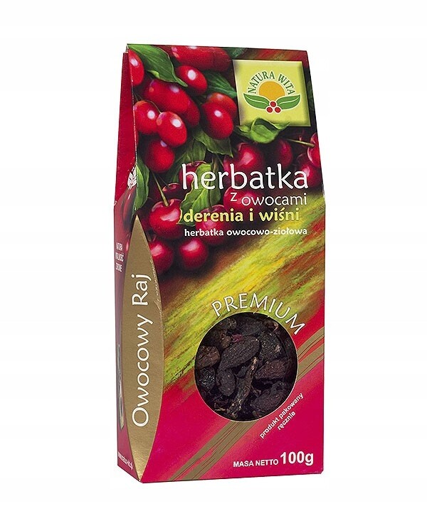 Čaj z dřínu a třešní 100 g Natura Wita