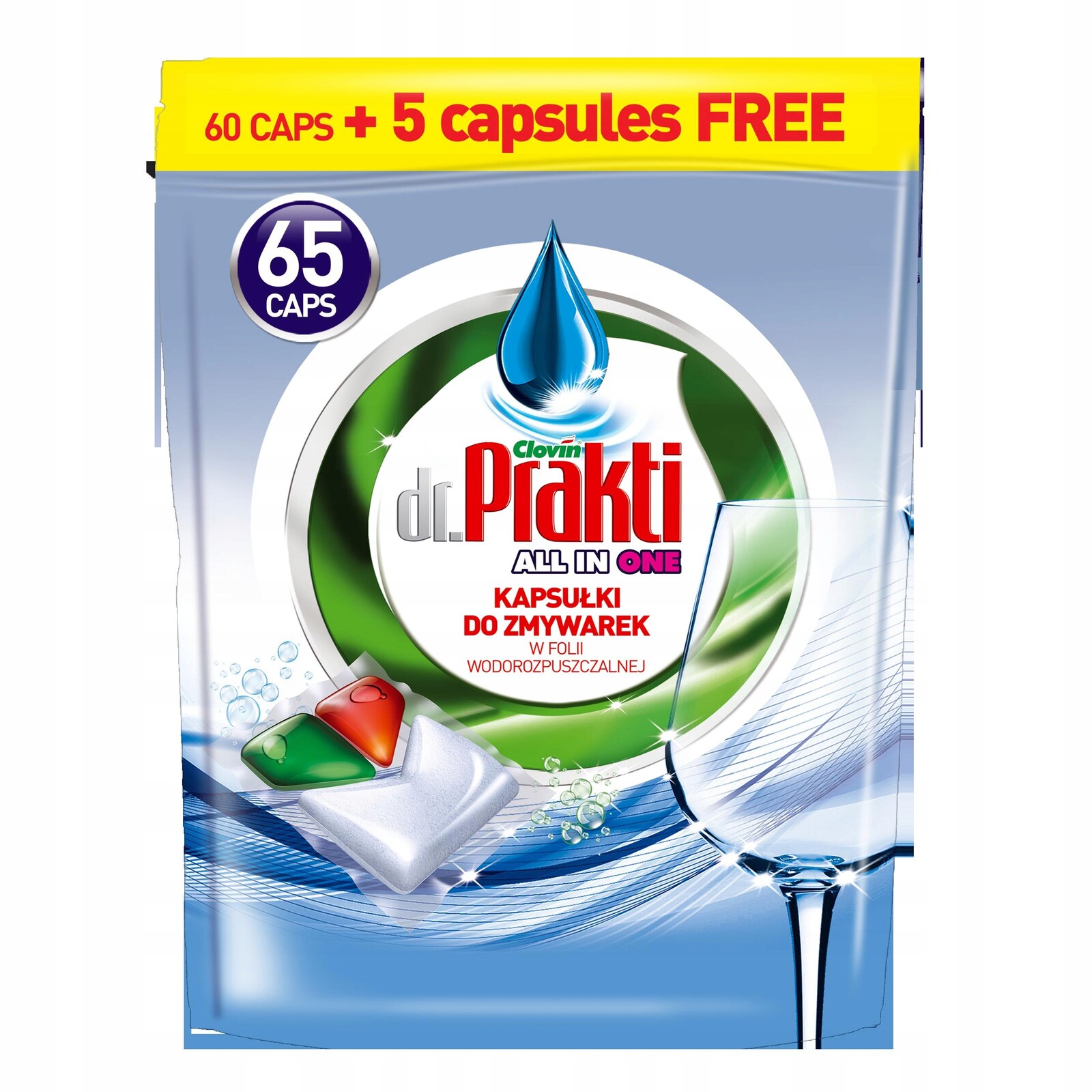 Kapsle do myčky nádobí dr.Prakti Desinfection 65 ks x All in one x2 130