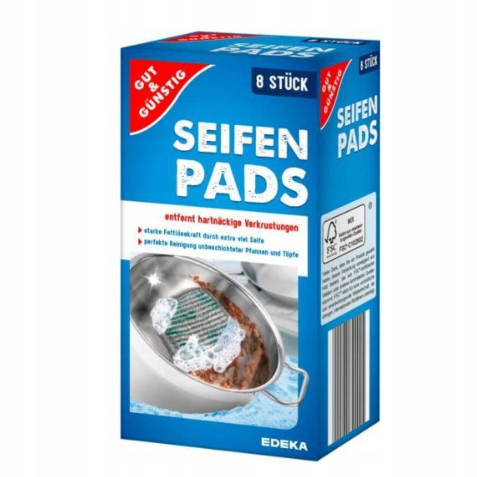 9X Edeka Gut&Gunstig drátěnka myčka napuštěná 8ks