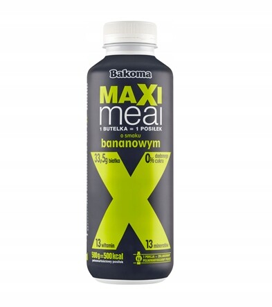 Bakoma Maxi Meal Banán 500 g x 9 ks