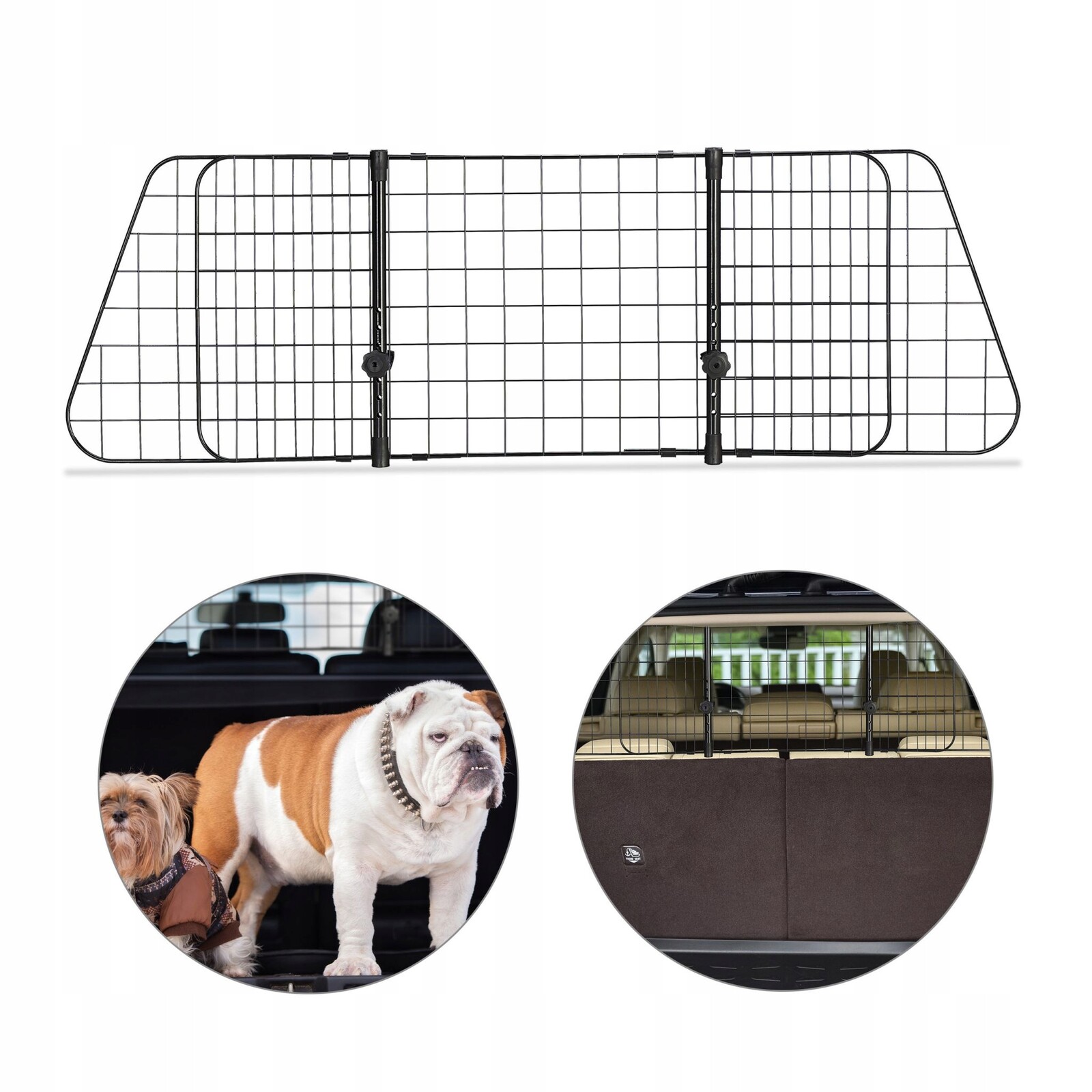 Mřížková přepážka Relaxdays kov 157 x 40 cm přeprava zvířat