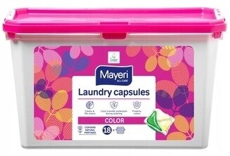 Kapsle na praní color all-care 3v1 18ks Mayeri