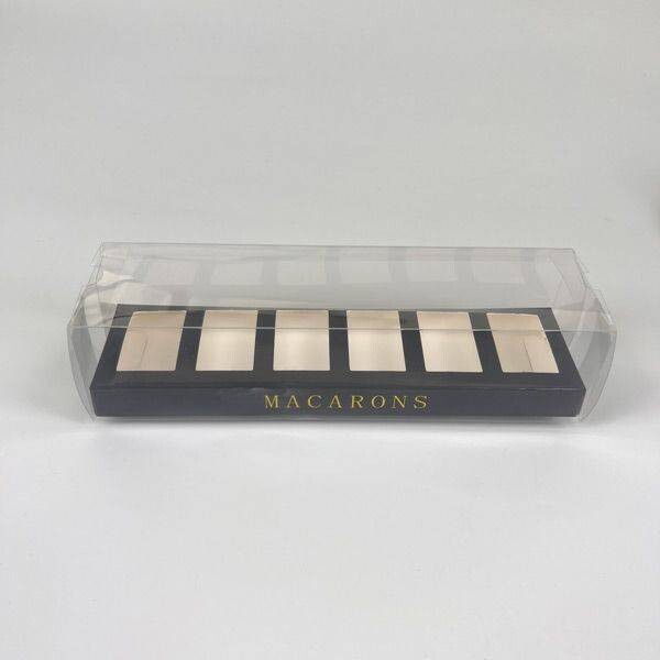 Krabička na 6 makronek, černá - Cakesicq