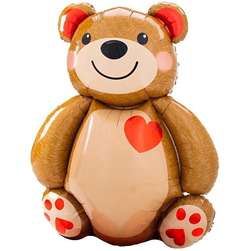 Balónek fóliový Medvídek se srdíčky 48x65 cm