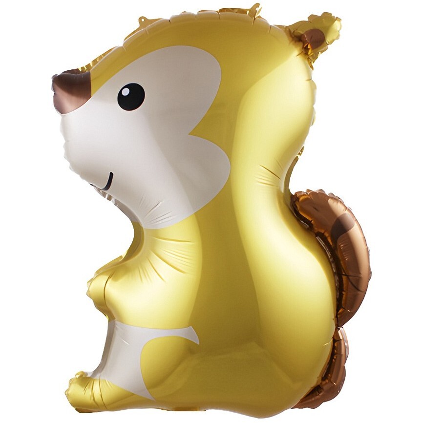 Balónek fóliový Veverka zlatá 50x40 cm