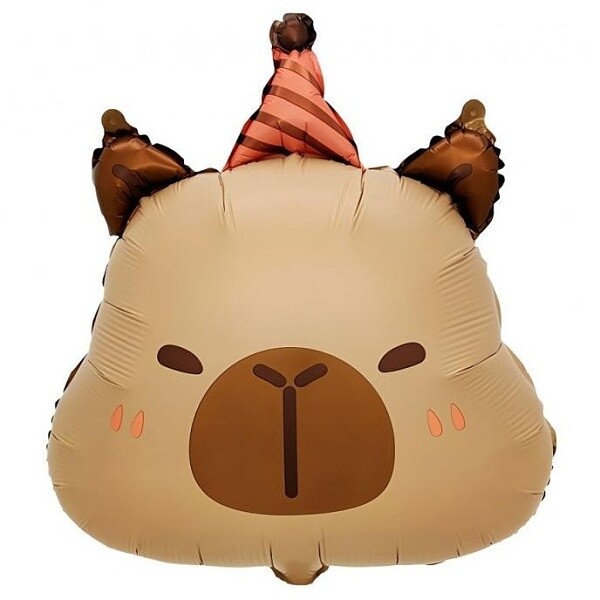 Balónek fóliový Hlava Kapybary 48x38 cm