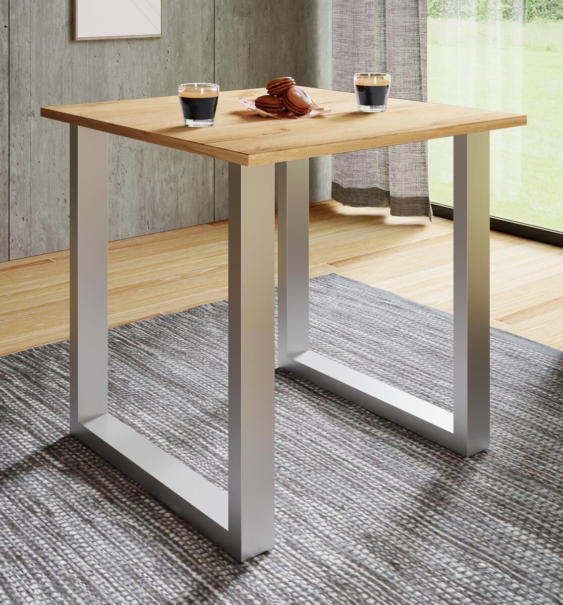 VCM Jídelní stůl Xona 80x50 U-nohy, dub medový