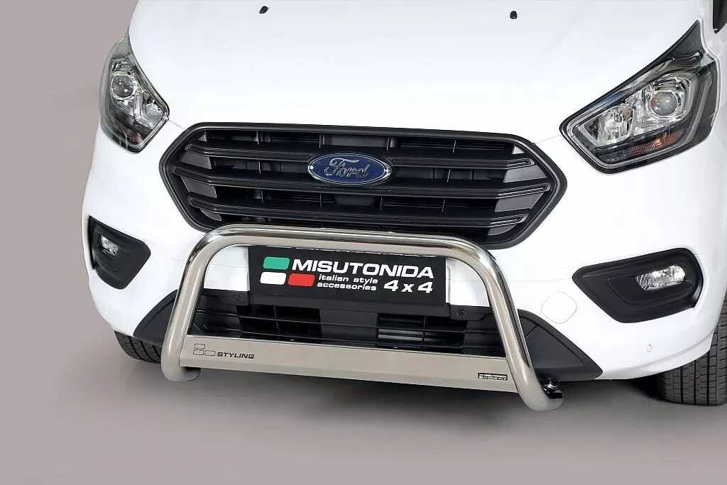 Misutonida Přední ochranný nerez rám FORD Transit Custom 2018/2023 L2