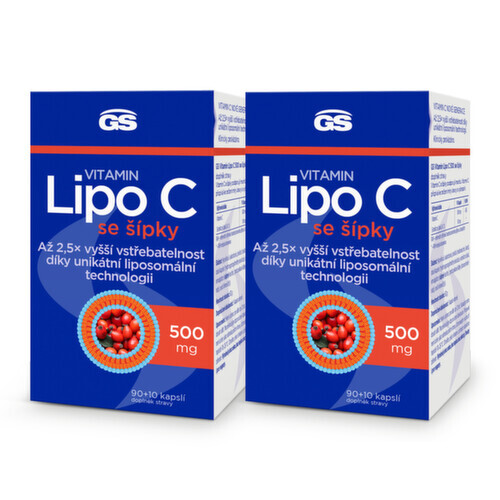 GS Vitamin Lipo C 500mg se šípky cps.90+10 - balení 2 ks