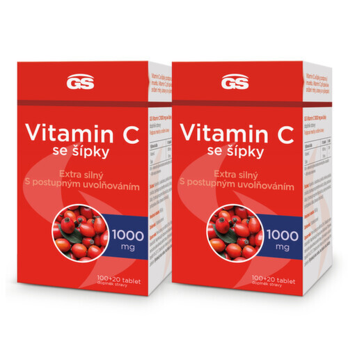 GS Vitamin C 1000mg se šípky tbl.100+20 - balení 2 ks