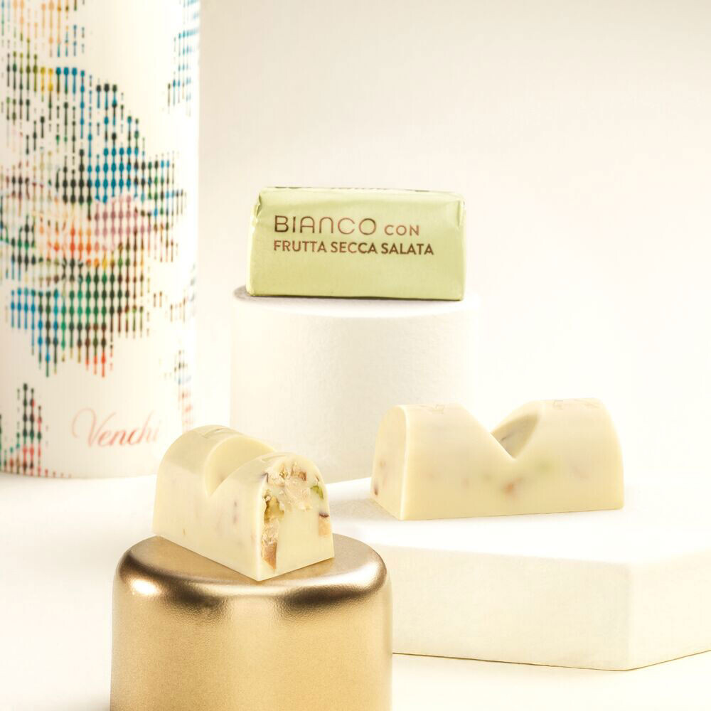 Venchi cihlička z bílé čokolády se slanými pistáciemi 1ks