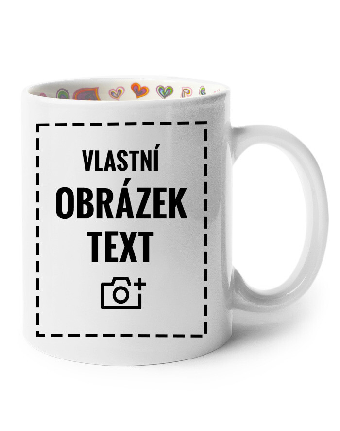 Hrnek s vnitřním potiskem I Love You s vlastním potiskem – rychlá výroba do 24 h