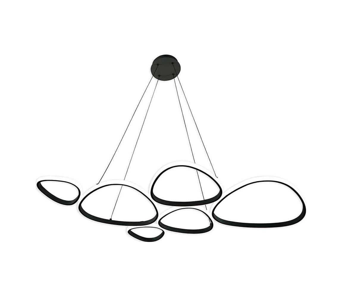 LED Lustr na lanku PETRA LED/58W/230V 4000K černá 334053