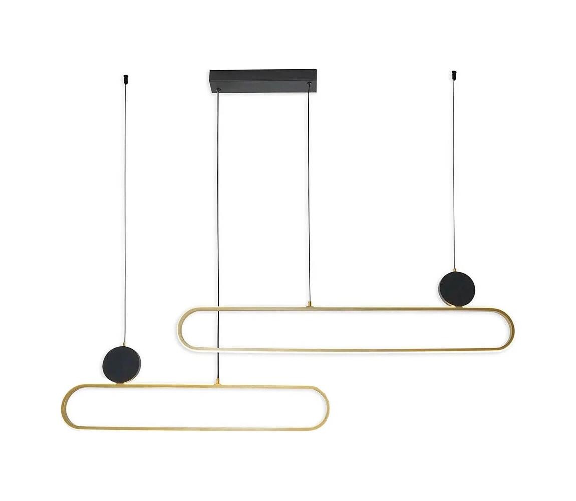 LED Lustr na lanku FLORENTYNA LED/48W/230V 4000K zlatá/černá 333902