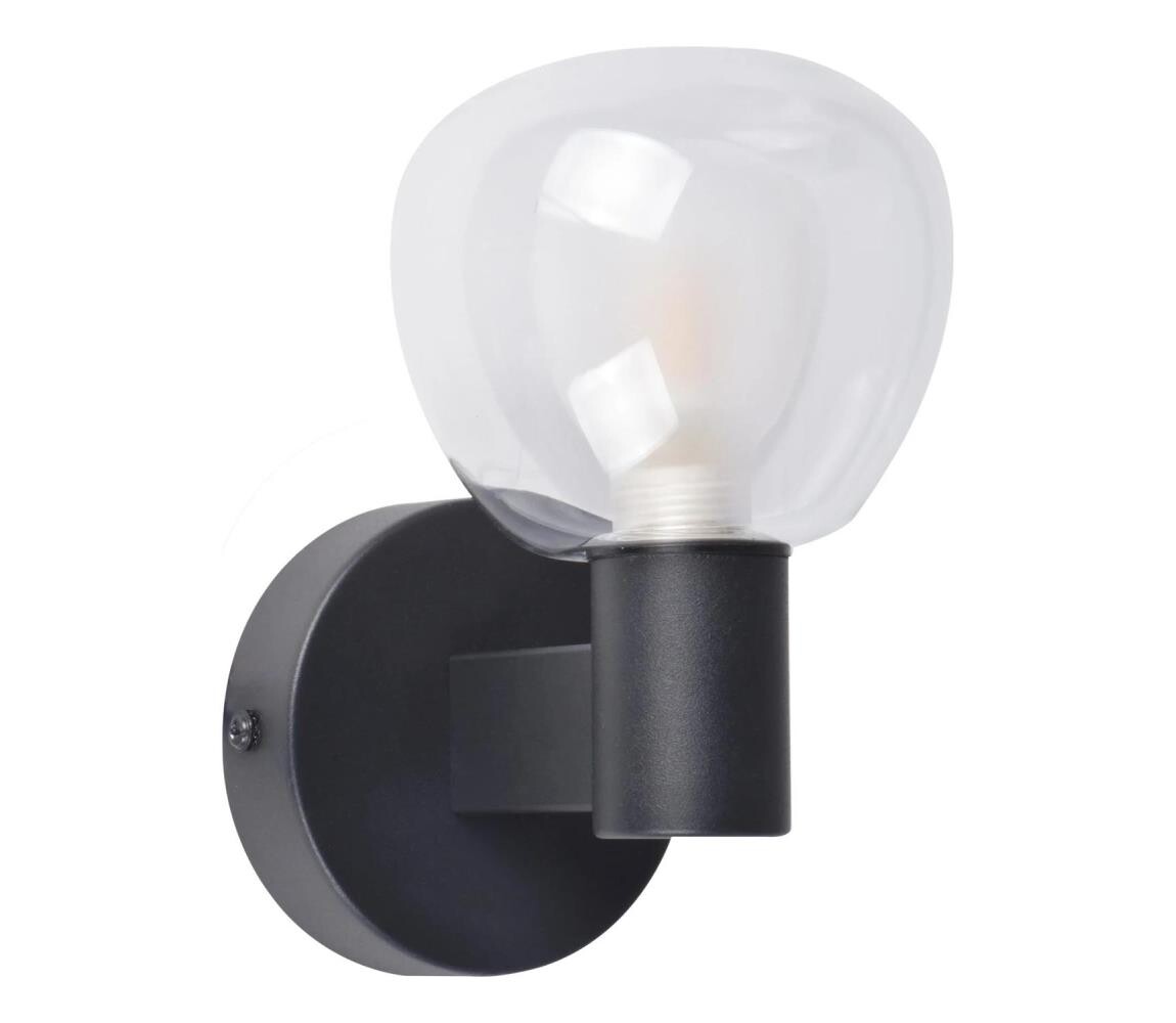 Koupelnové nástěnné svítidlo POLA 1xG9/5W/230V IP44 černá/čirá 336019
