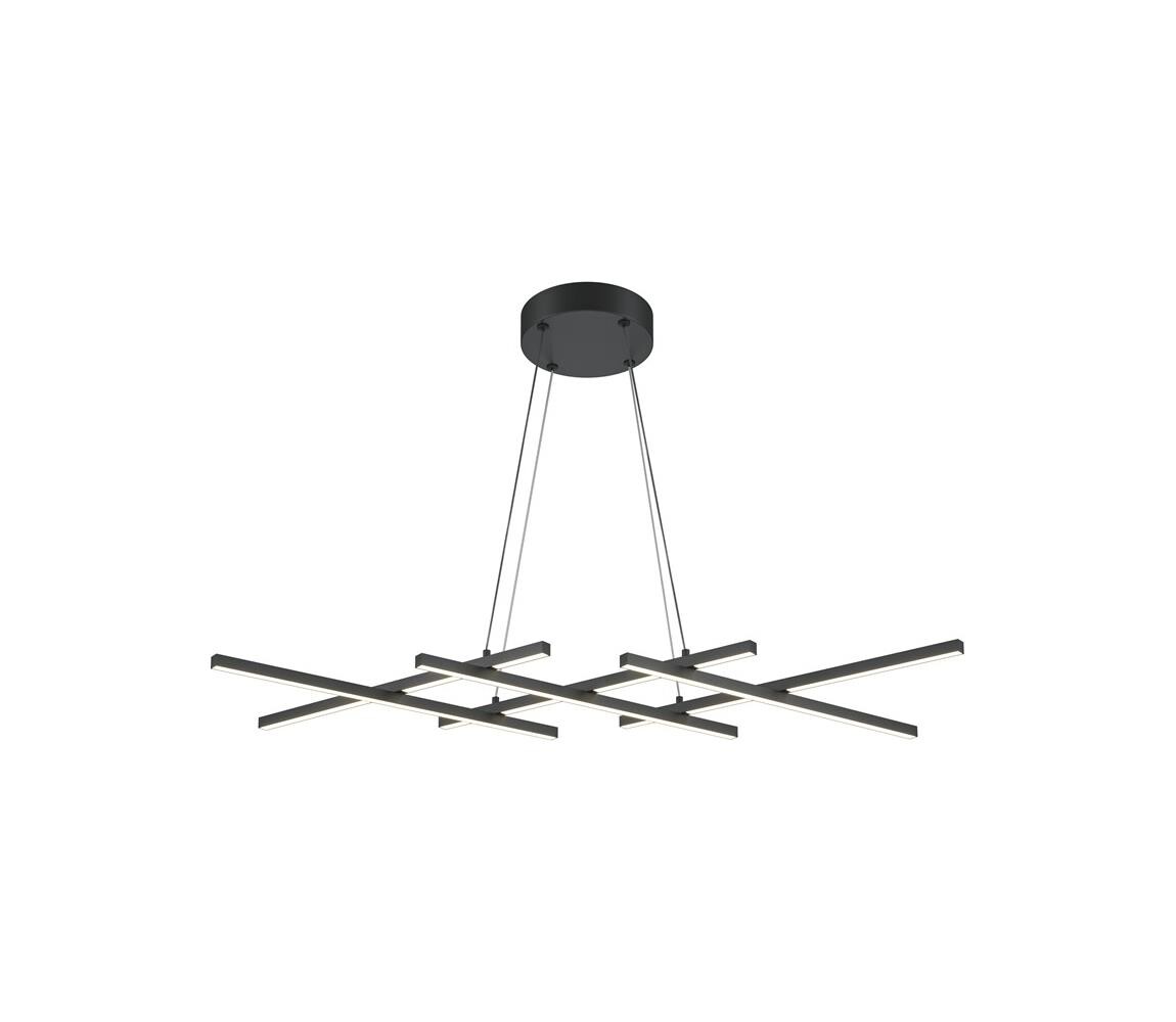 Maytoni MOD244PL-L50BK - LED Lustr na lanku HALO LED/40W/230V černá MOD244PL-L50BK