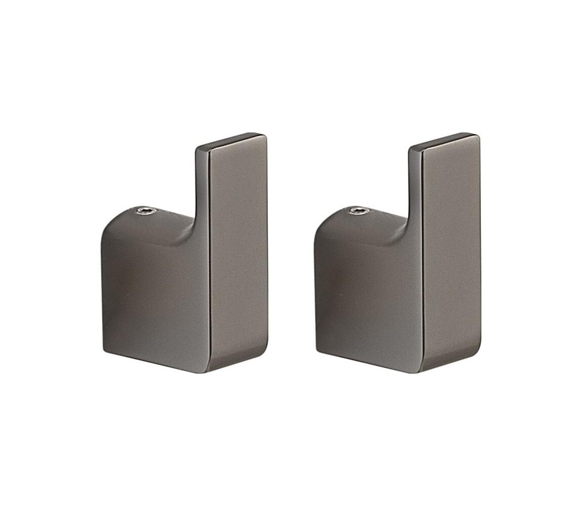Gedy - SADA 2x Nástěnný háček PIRENEI metalicky šedá PI2781