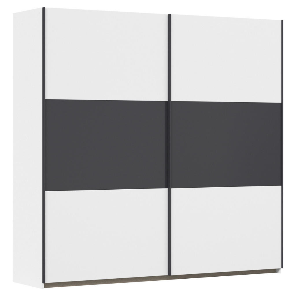 Rauch Möbel SKŘÍŇ S POSOUVACÍMI DVEŘMI, šedá, bílá, 218/210/59 cm