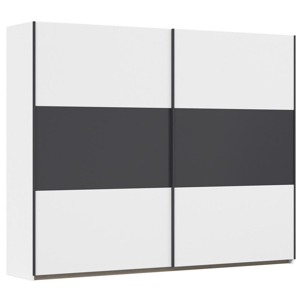 Rauch Möbel SKŘÍŇ S POSOUVACÍMI DVEŘMI, šedá, bílá, 261/210/59 cm