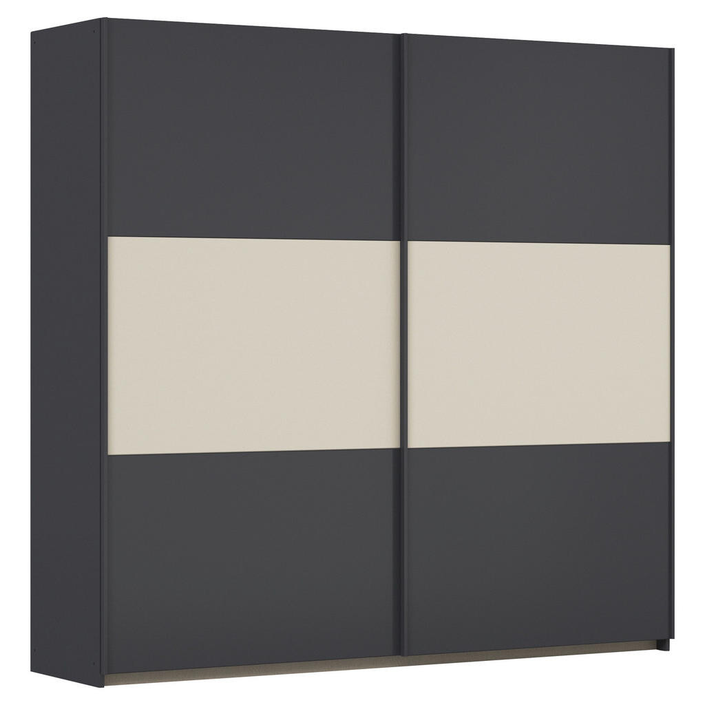 Rauch Möbel SKŘÍŇ S POSOUVACÍMI DVEŘMI, šedá, barvy hliníku, šampaňská, 218/210/59 cm