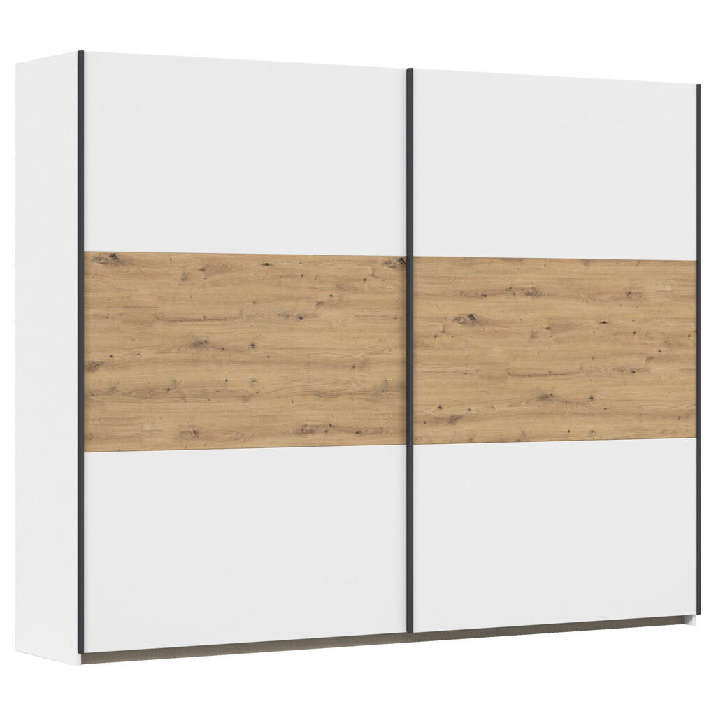 Rauch Möbel SKŘÍŇ S POSOUVACÍMI DVEŘMI, bílá, dub artisan, 261/210/59 cm