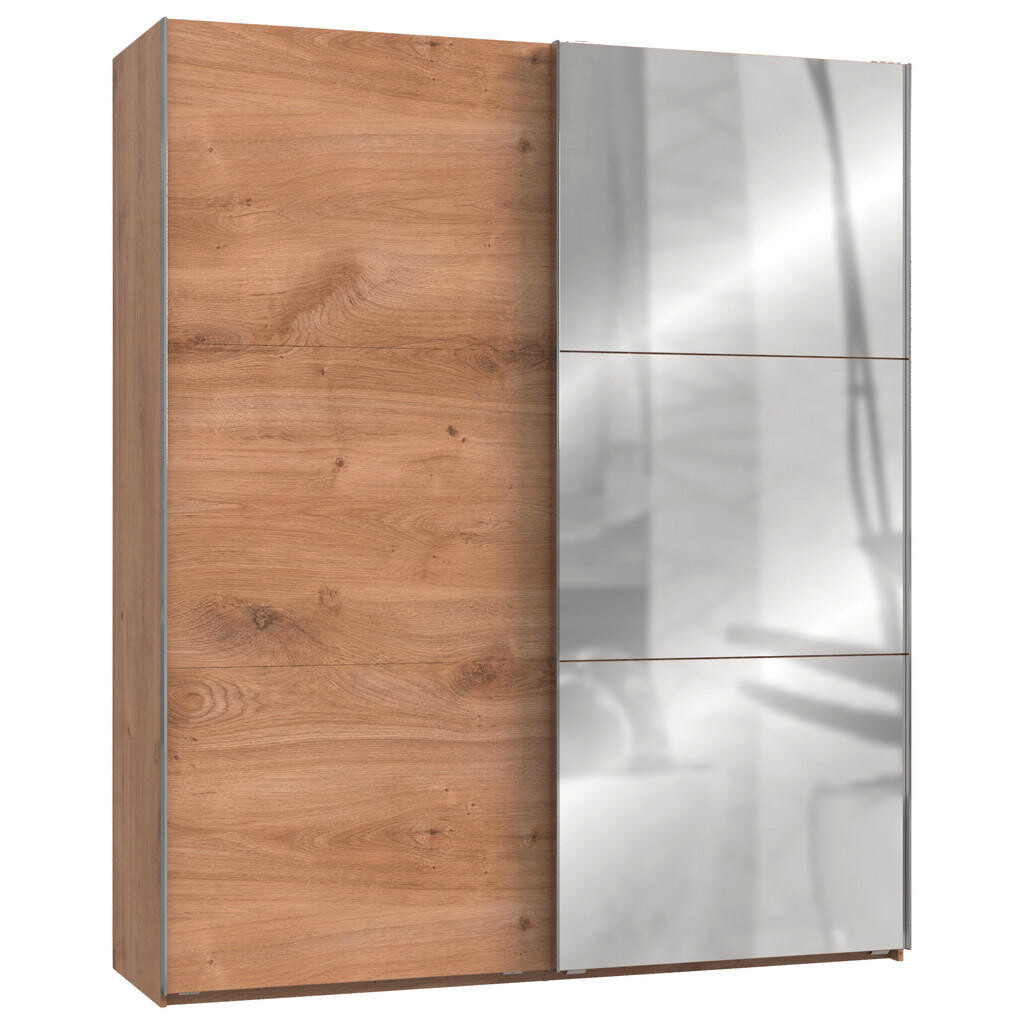 MID.YOU SKŘÍŇ S POSOUVACÍMI DVEŘMI, barvy stříbra, barvy dubu, 200/236/65 cm