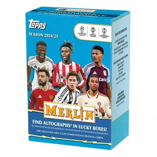 Fotbalové karty Topps 2024/2025 Merlin UEFA Blaster Box