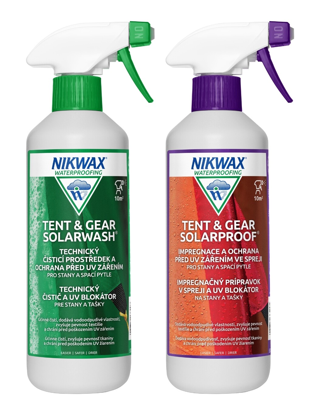 NIKWAX sada Tent & Gear Solar Wash a Tent & Gear SolarProof (500 + 500 ml)