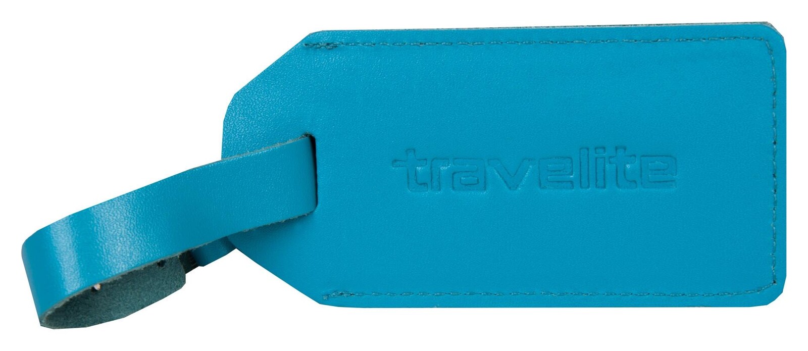 Kožená jmenovka na zavazadlo Travelite II - modrá