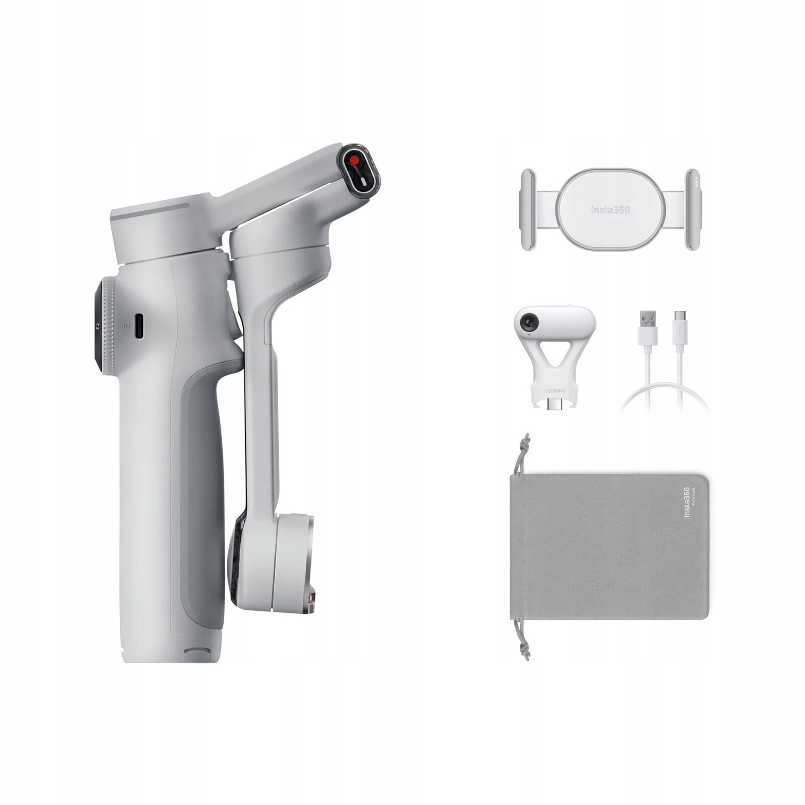 Gimbal Ruční Stabilizátor Insta360 Flow 2 Pro Ai Tracker Set Šedý