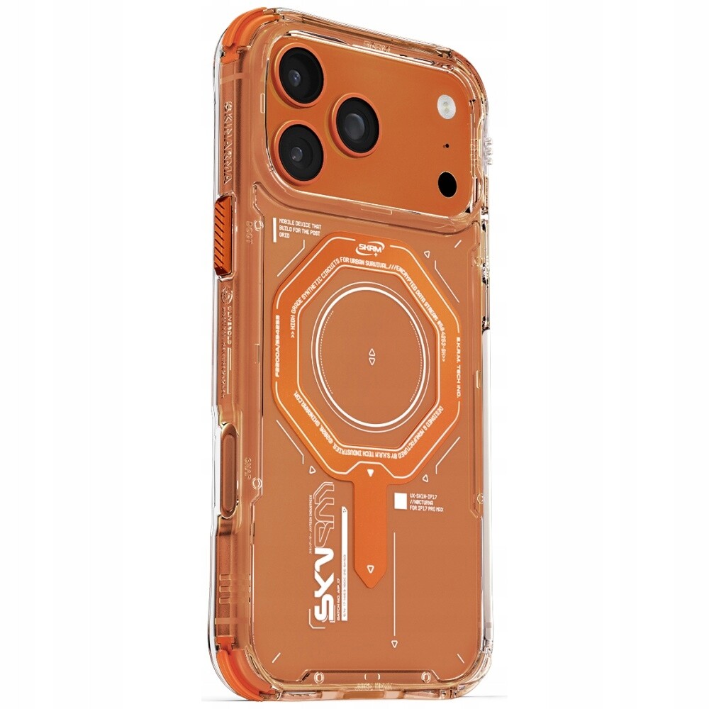 Pouzdro Skinarma Magma pro iPhone 17 Pro Max Magnetic Charging oranžové
